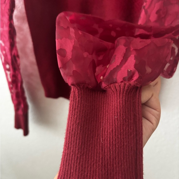 Entro Ribbed Red Sweater Party - Picture 4 of 6